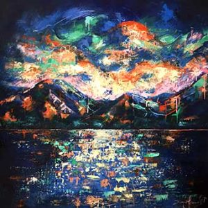pinturas de paisajes, marinas por art diana francia