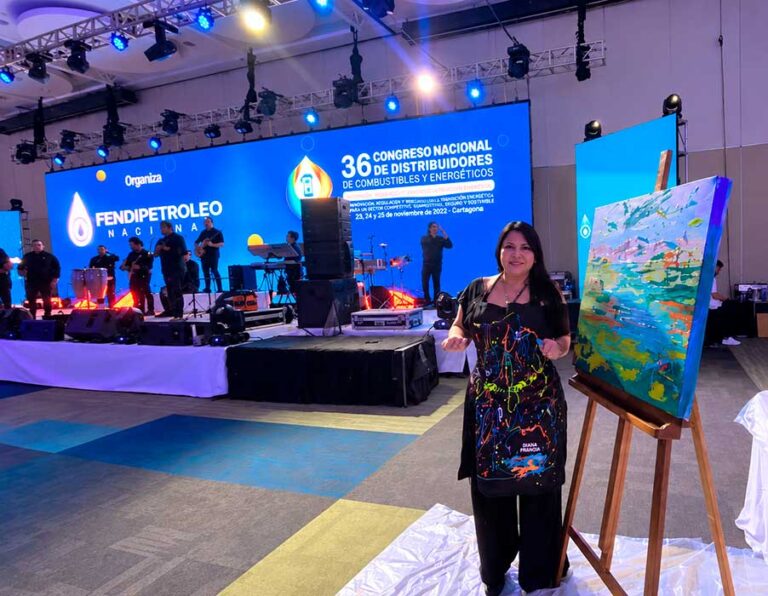 Artistas pintura en vivo para eventos empresariales corporativos diana francia Bogotá colombia