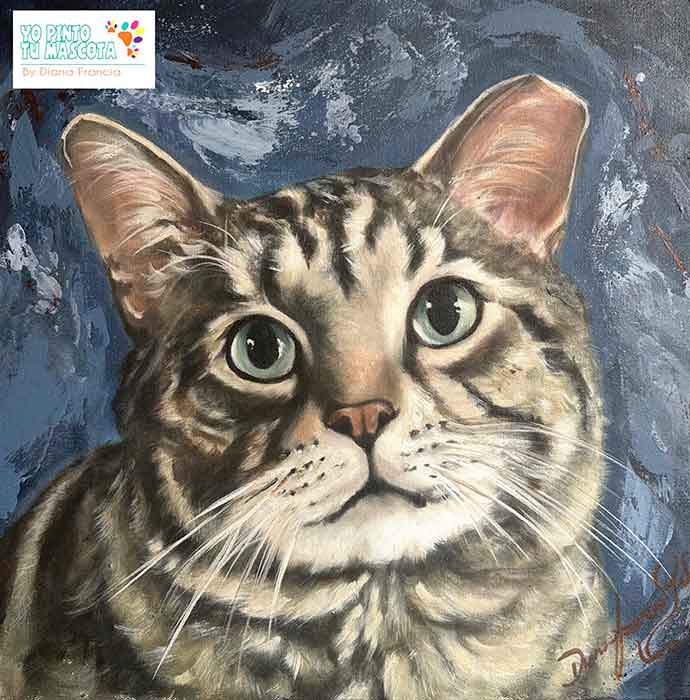Gatos pintados a mano por Art Diana Francia